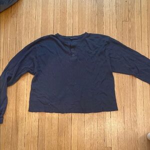 ‼️3/25‼️ Brandy Melville Dark Blue Buttoned Top